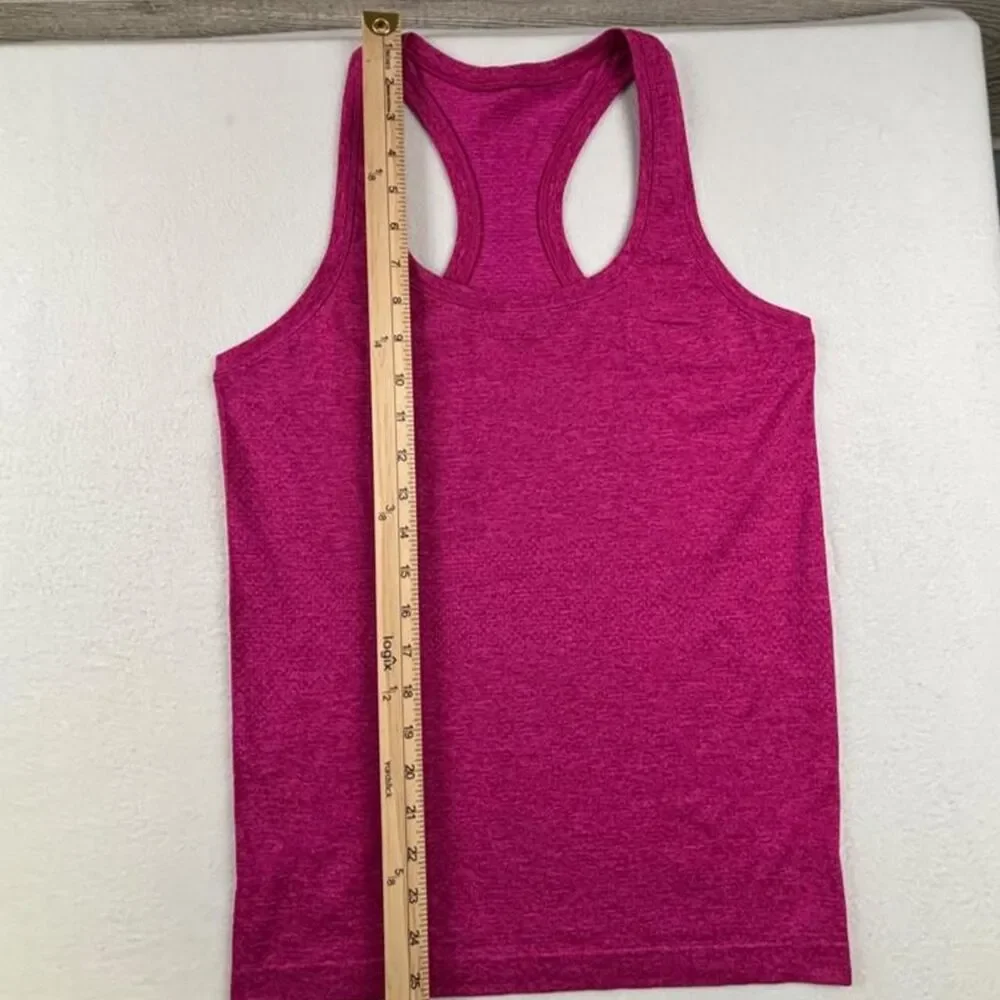 Lululemon Pink Heathered Racerback Workout Tank Top Women’s Size 6 Athletic